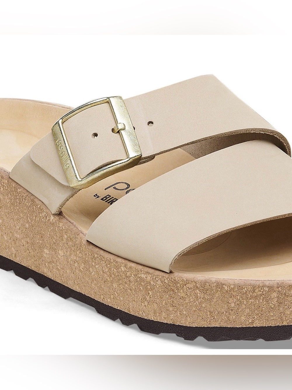 Birkenstock Papillio Almina Leather Platform Sandal Buckle Slides Sandals 37 39 - Picture 5 of 13